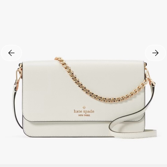 Kate Spade Cream Crossbody Bag with Gold Chain